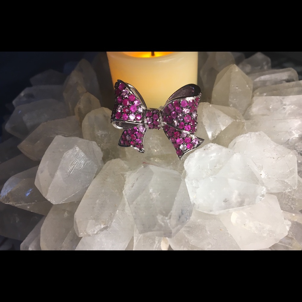 EFFY Pink Sapphire 3.91 tcw Bowtie NWT Ring 💖 - Picture 4 of 13